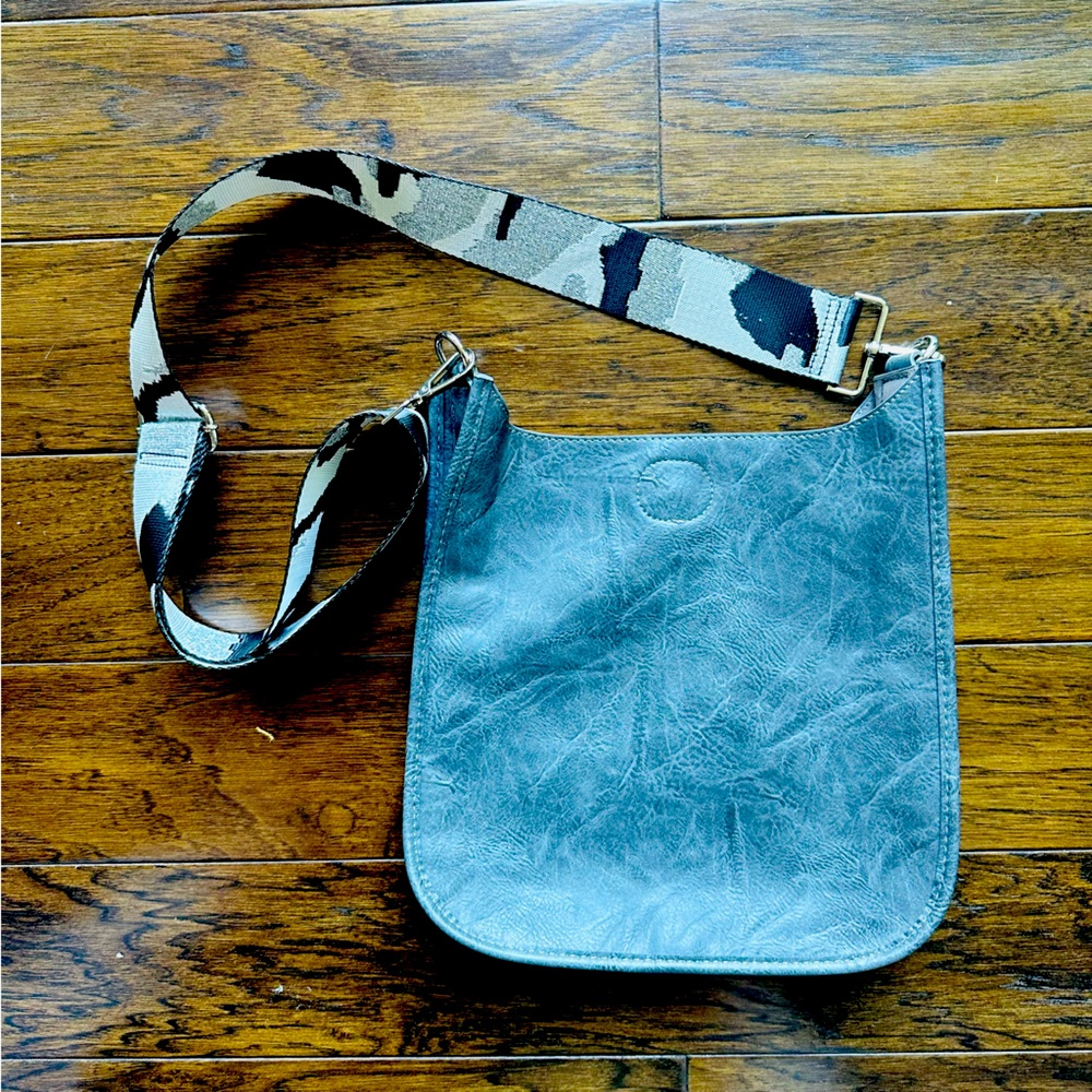 Ah Dorned Vegan Leather Messenger - Charcoal